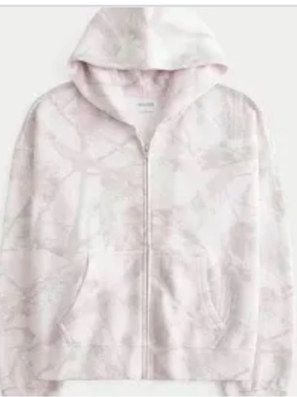 NWT Hollister Women’s Oversized Pink Camo Zip-up Hoodie in light pink - XXS